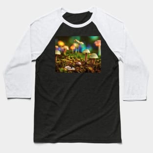 Enchanted Fantasy Forest Colorful Baseball T-Shirt